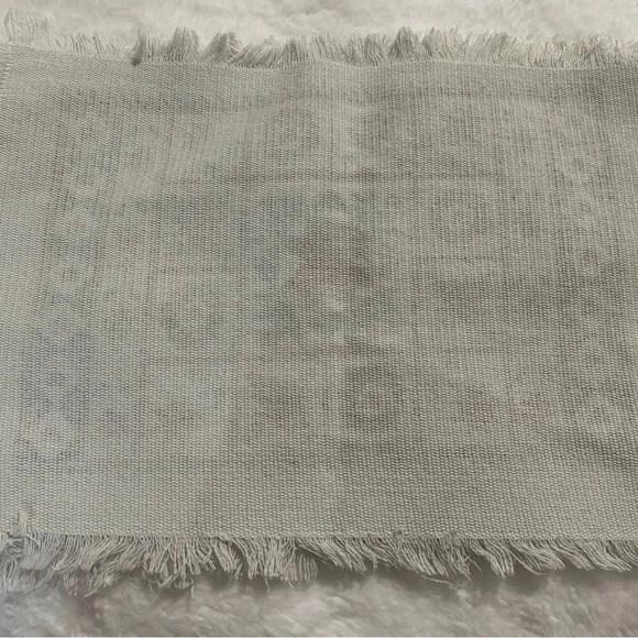 Vintage Placemats Woven Fringed Christmas Holiday Nordic Style Pattern Set of 2 - Picture 5 of 8